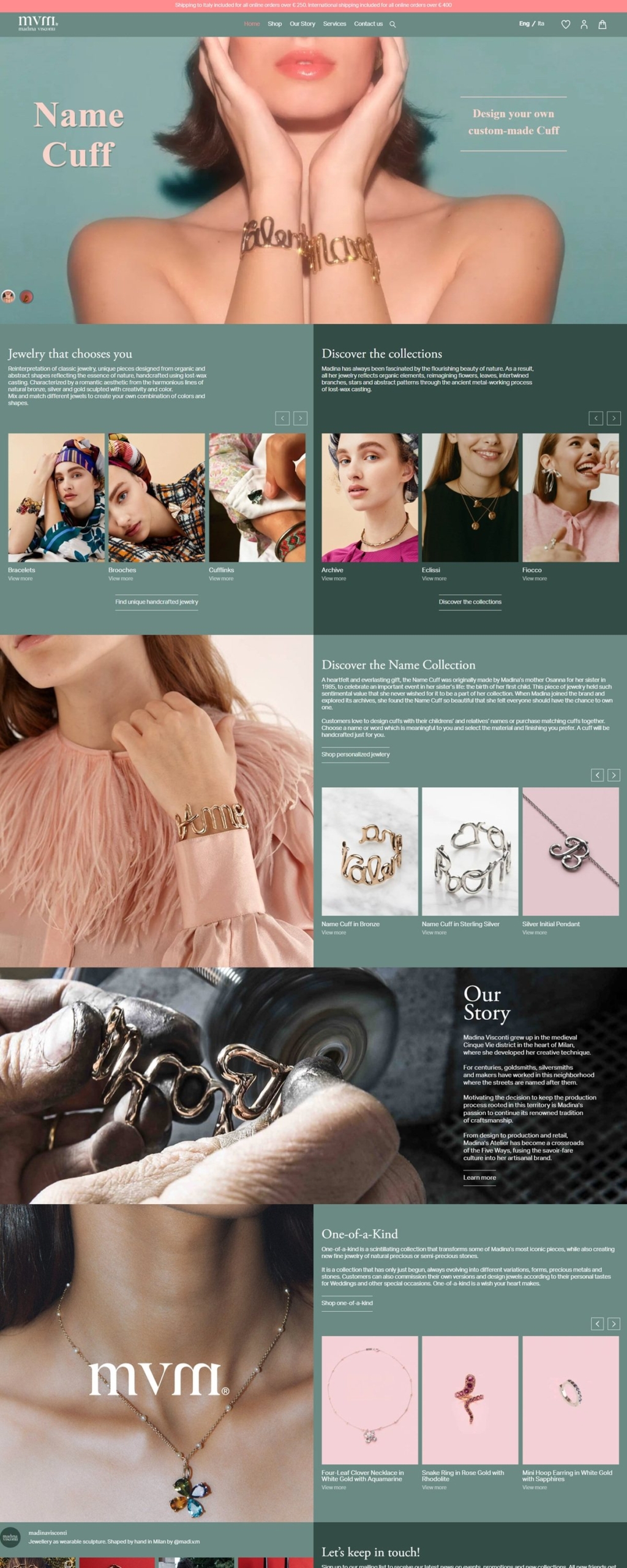 eCommerce website: Madina Visconti