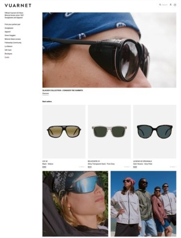 eCommerce website: Vuarnet
