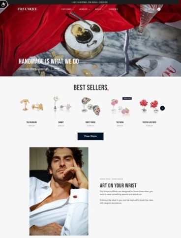 eCommerce website: Fils Unique