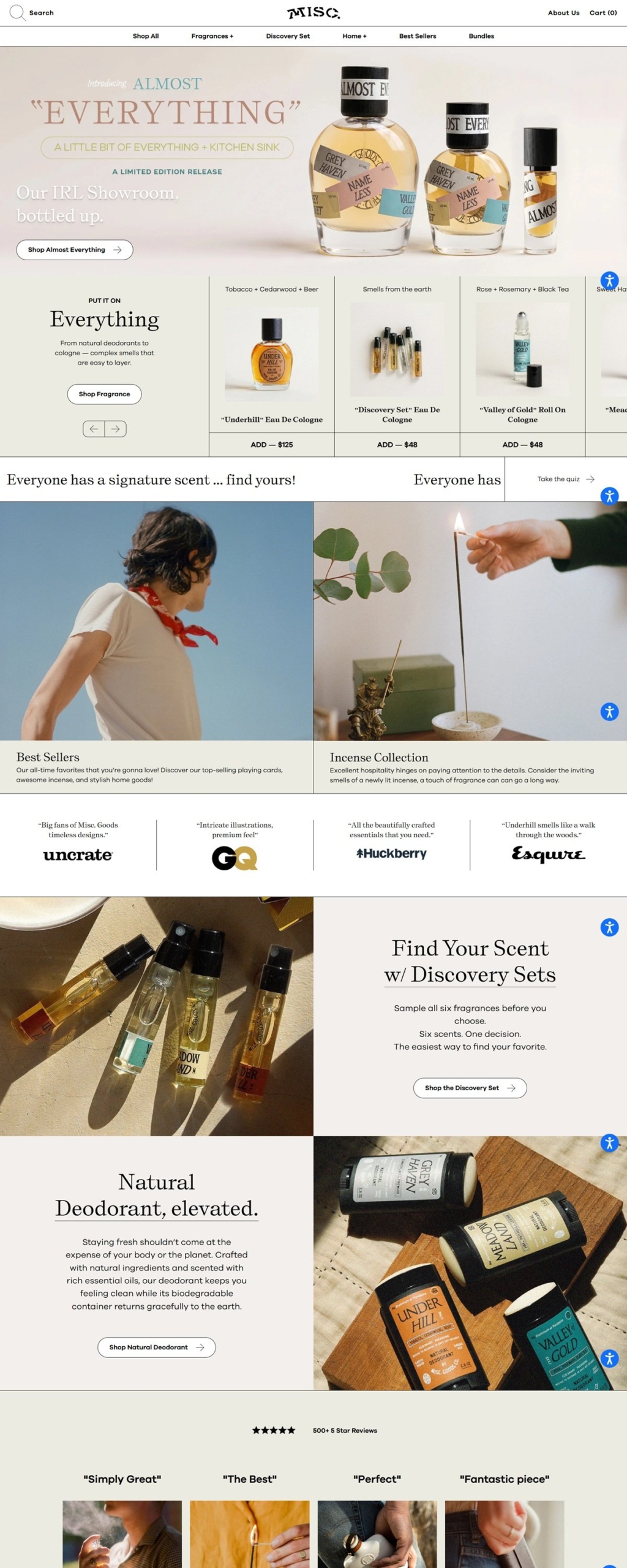 eCommerce website: Misc. Goods Co.