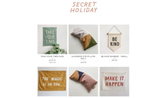 eCommerce website: Secret Holiday & Co.