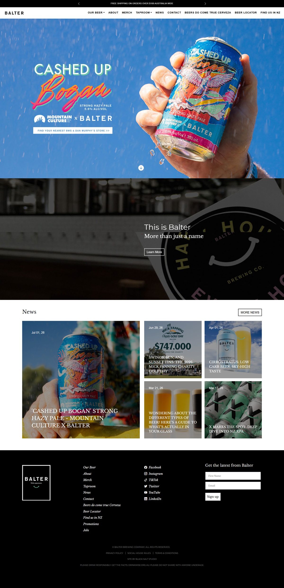 eCommerce website: Balter