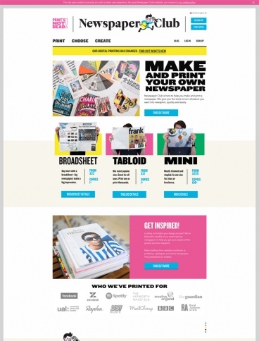 eCommerce website: Newspaper Club