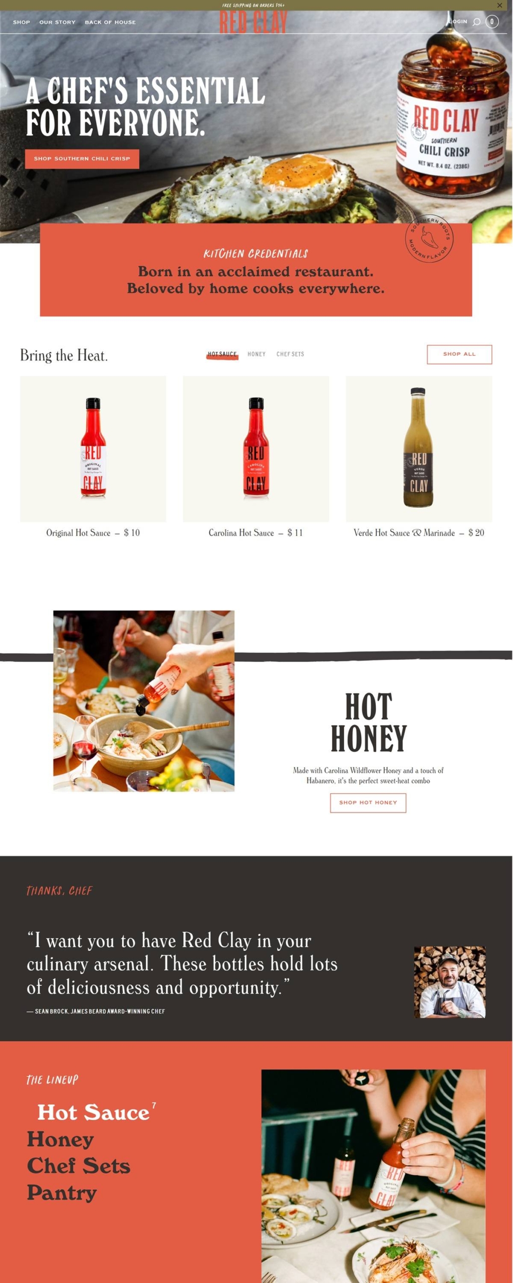 eCommerce website: Red Clay