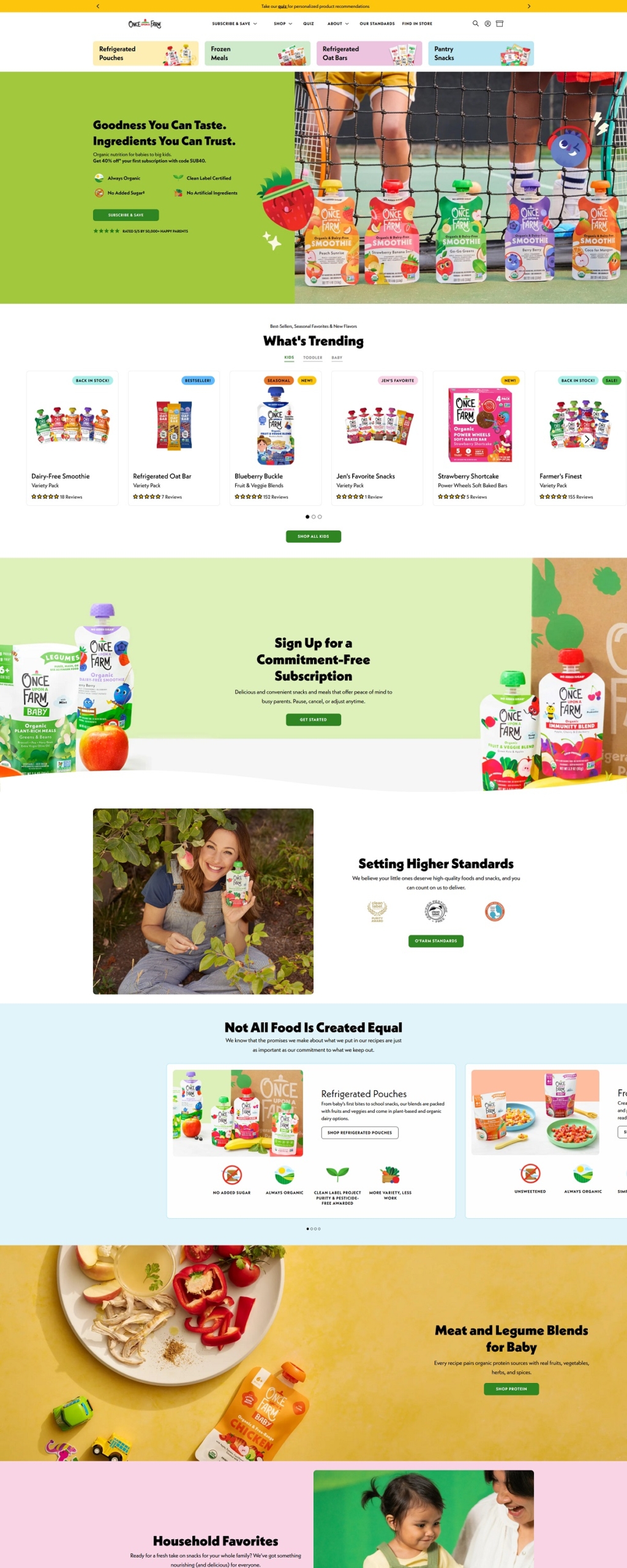 eCommerce website: Once Upon a Farm