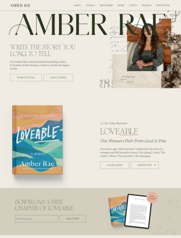 eCommerce website: Amber Rae