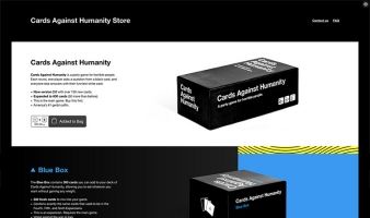 eCommerce website: Cards Against Humanity
