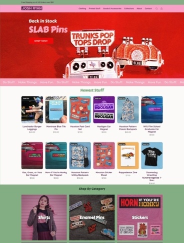 eCommerce website: Josh Ryan