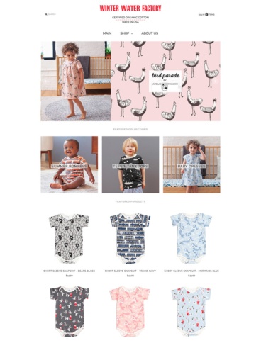 eCommerce website: Winter Water Factory