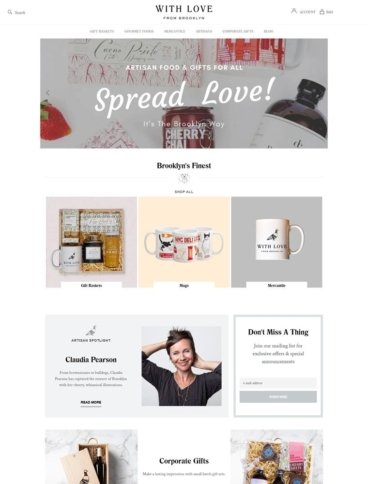 eCommerce website: With Love, From Brooklyn