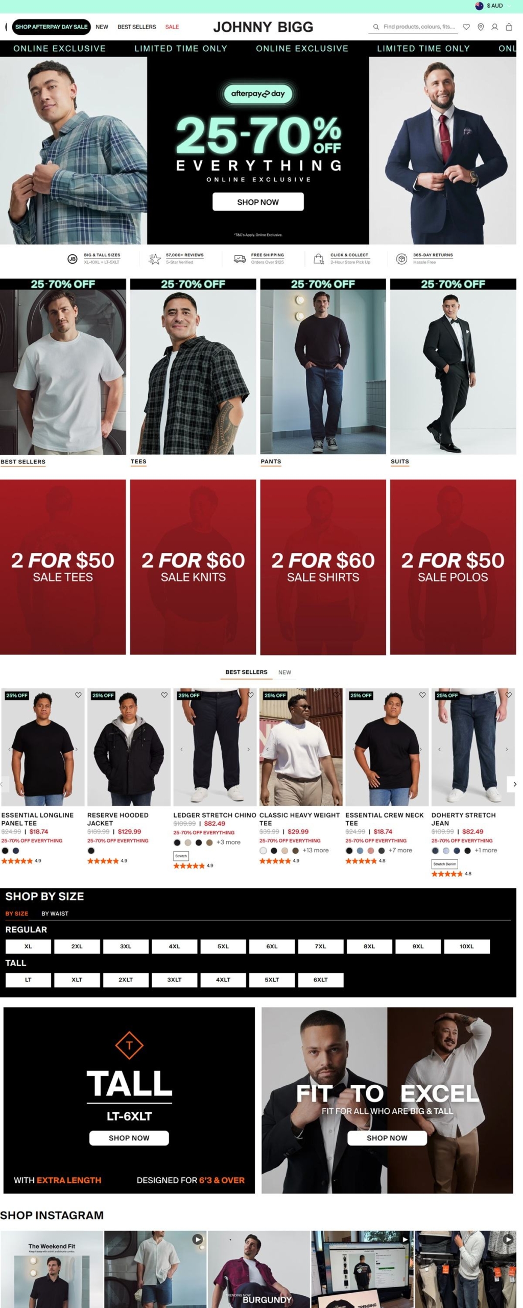 eCommerce website: Johnny Bigg