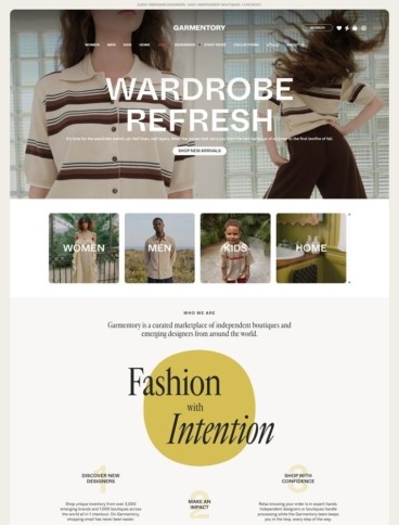 eCommerce website: Garmentory