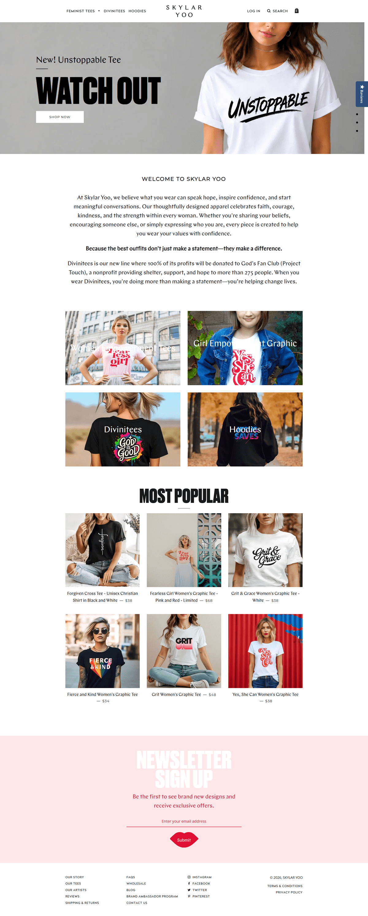 eCommerce website: Skylar Yoo