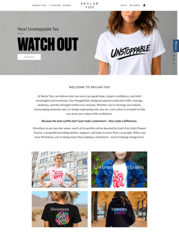 eCommerce website: Skylar Yoo