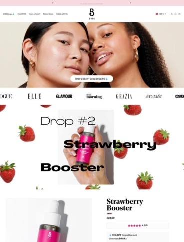 eCommerce website: BYBI Beauty