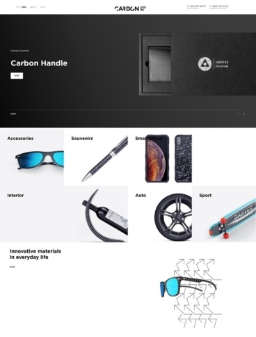 eCommerce website: Carbon Store