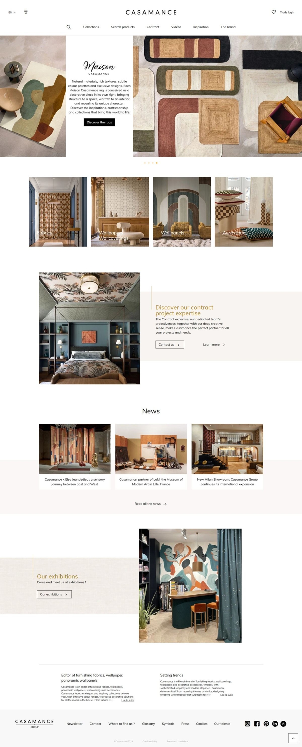 eCommerce website: Casamance