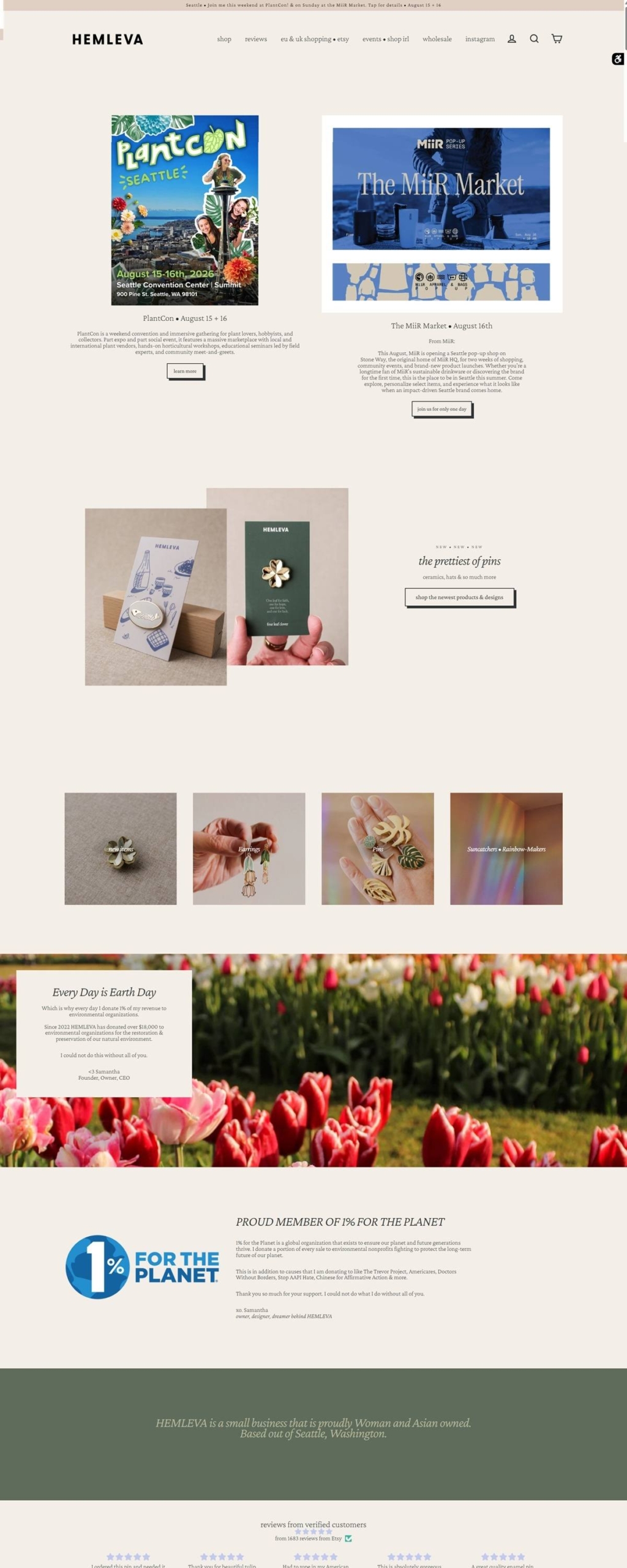 eCommerce website: Hemleva