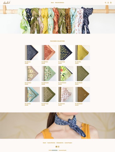 eCommerce website: Hemlock Goods