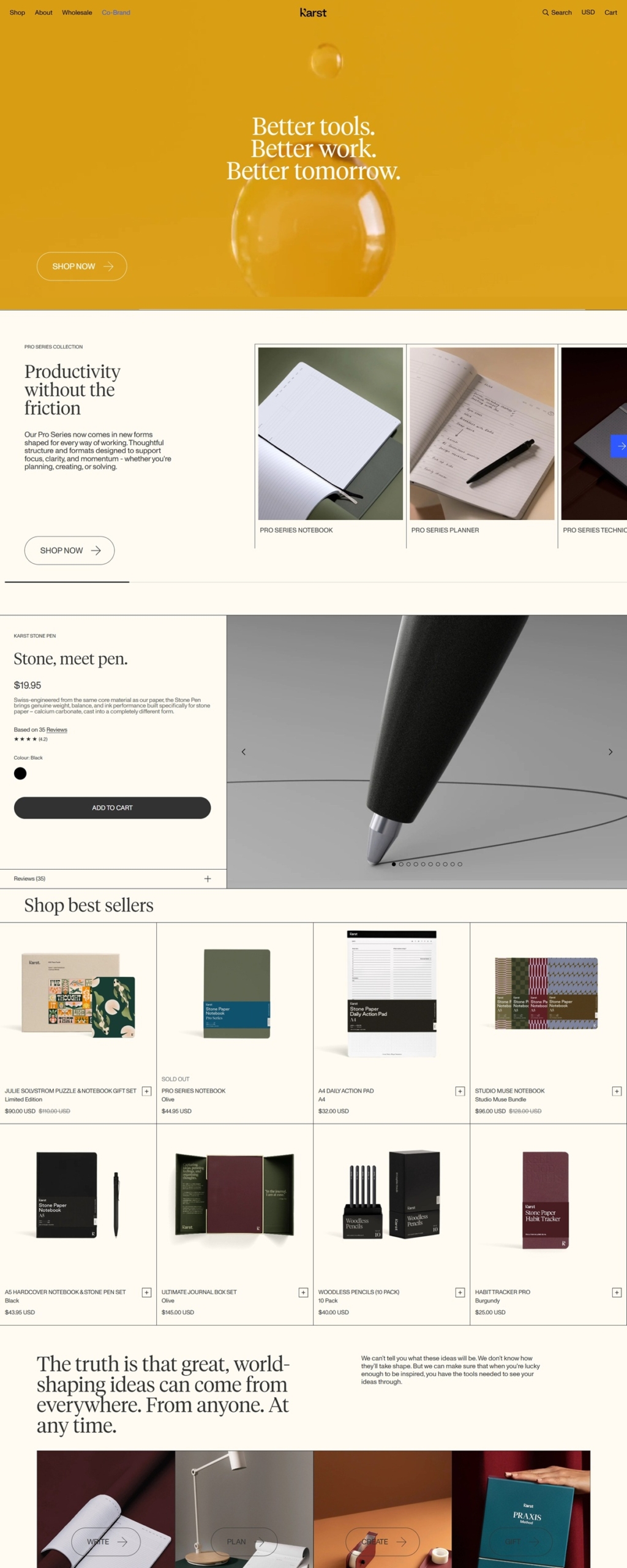 eCommerce website: Karst