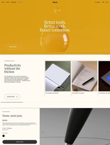 eCommerce website: Karst