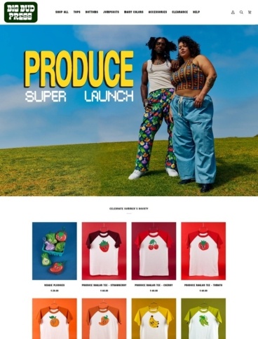 eCommerce website: Big Bud Press