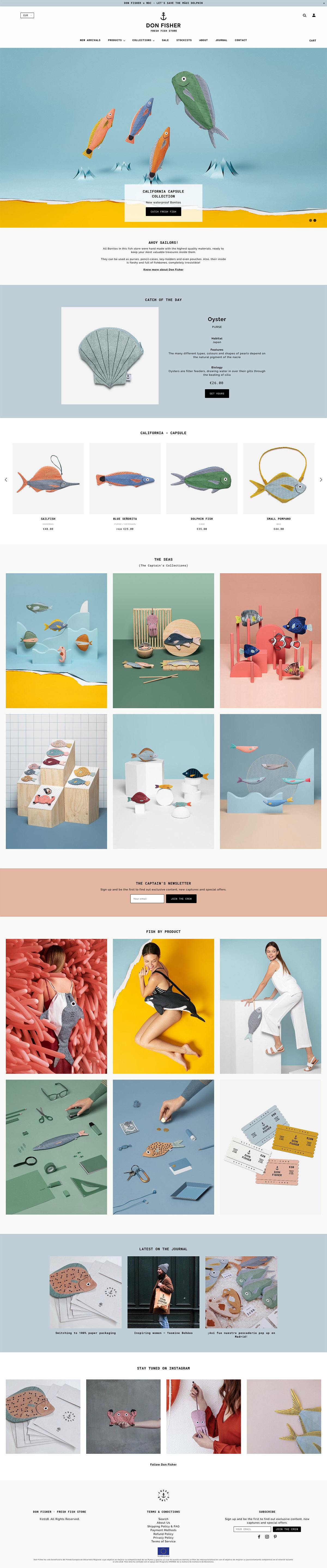 eCommerce website: Don Fisher