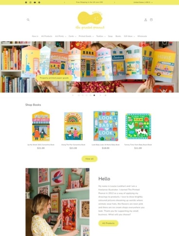 eCommerce website: The Printed Peanut