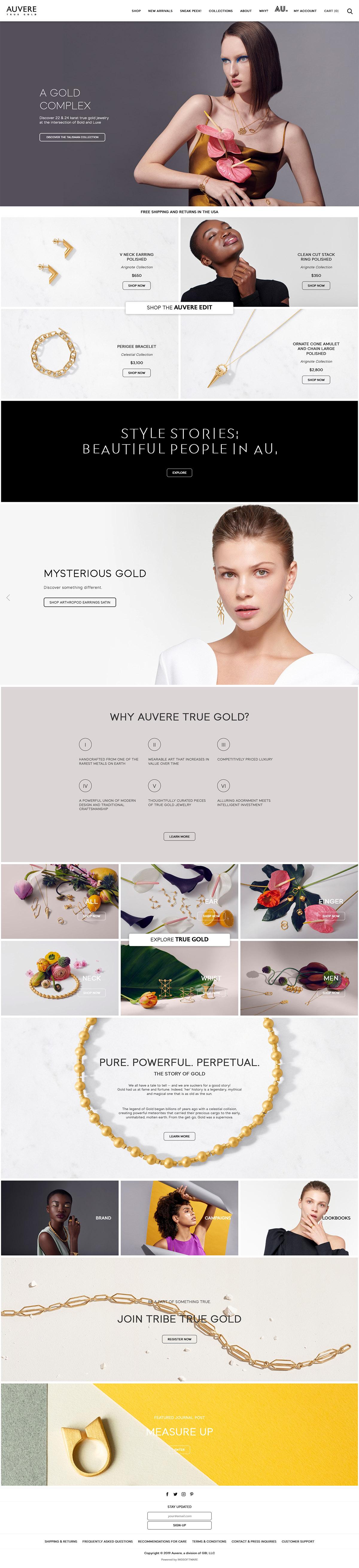 eCommerce website: Auvere