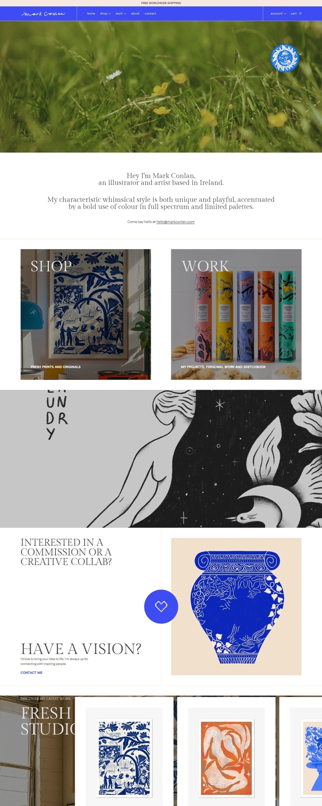 eCommerce website: Mark Conlan