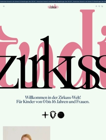 eCommerce website: Zirkuss