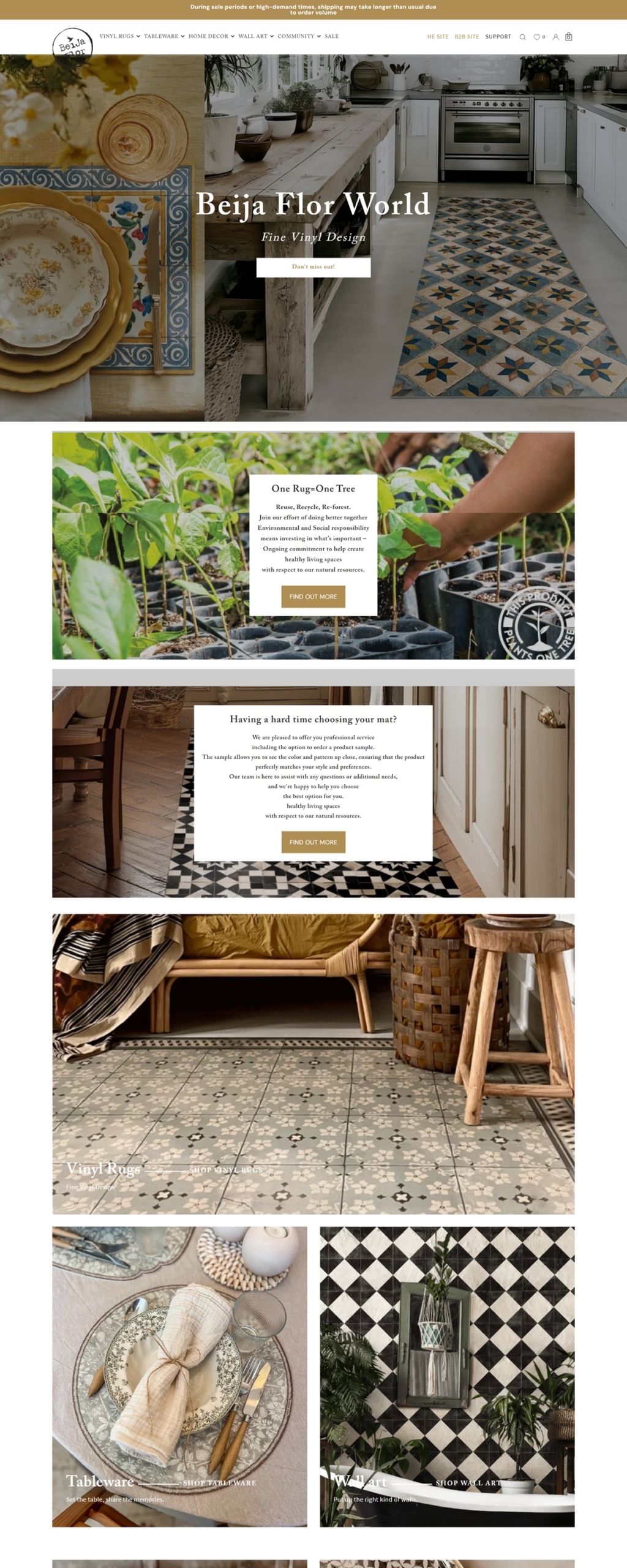 eCommerce website: Beija Flor World