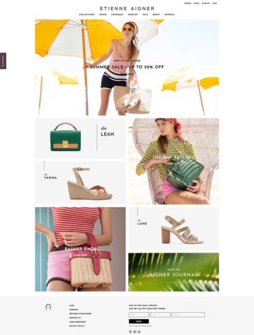 eCommerce website: Etienne Aigner