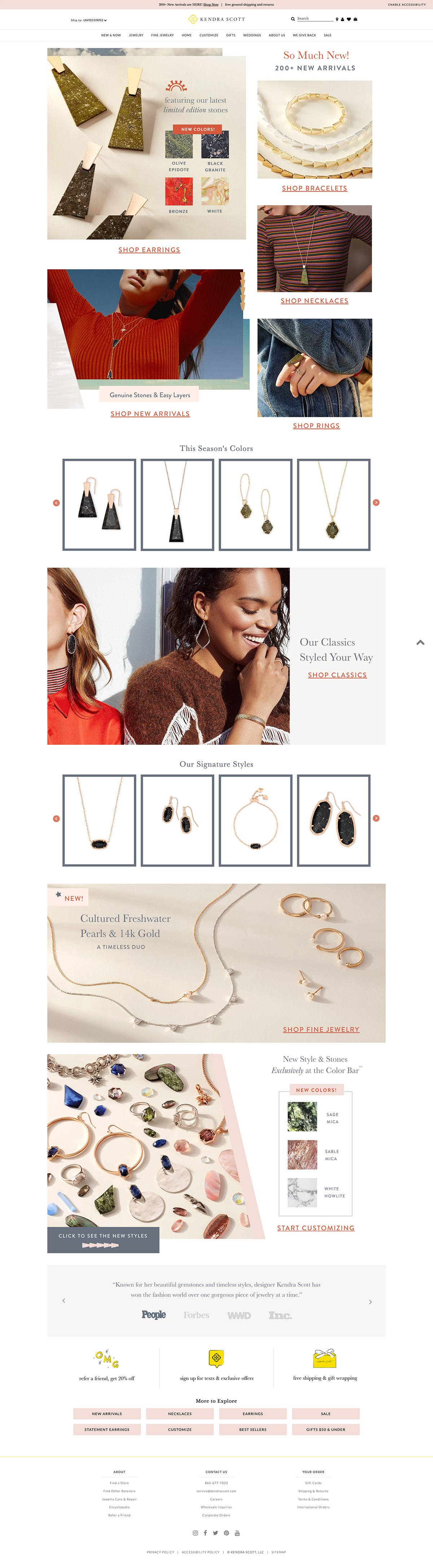 eCommerce website: Kendra Scott