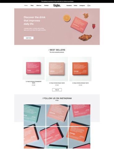 eCommerce website: Tiqle