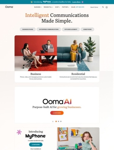 eCommerce website: Ooma, Inc.
