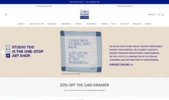 eCommerce website: Third Drawer Down