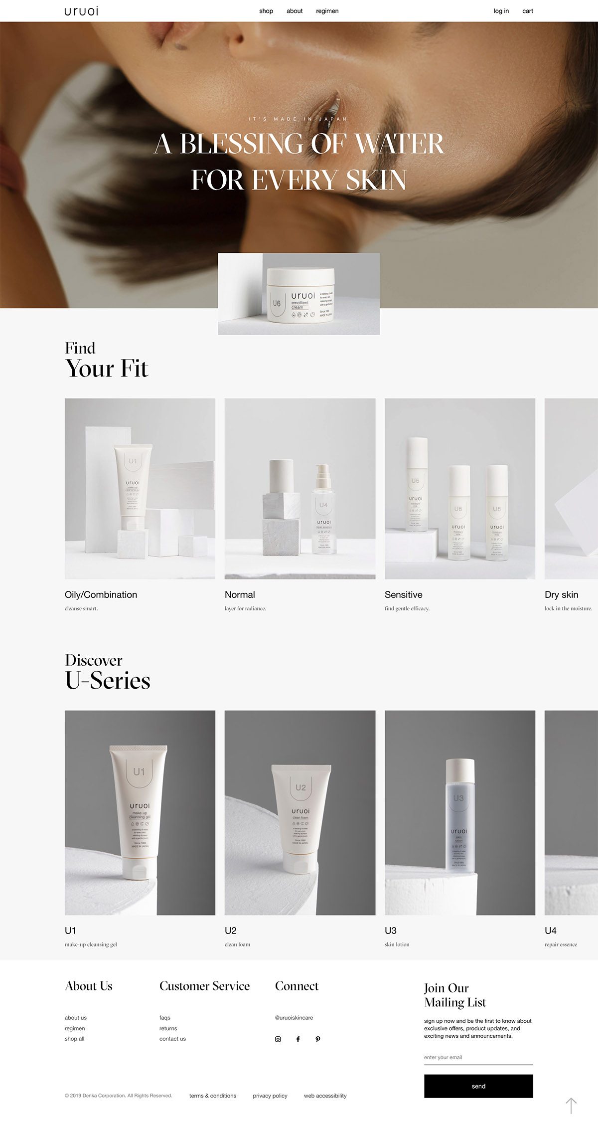 eCommerce website: Uruoi Skincare