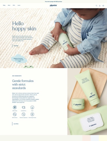 eCommerce website: Pipette