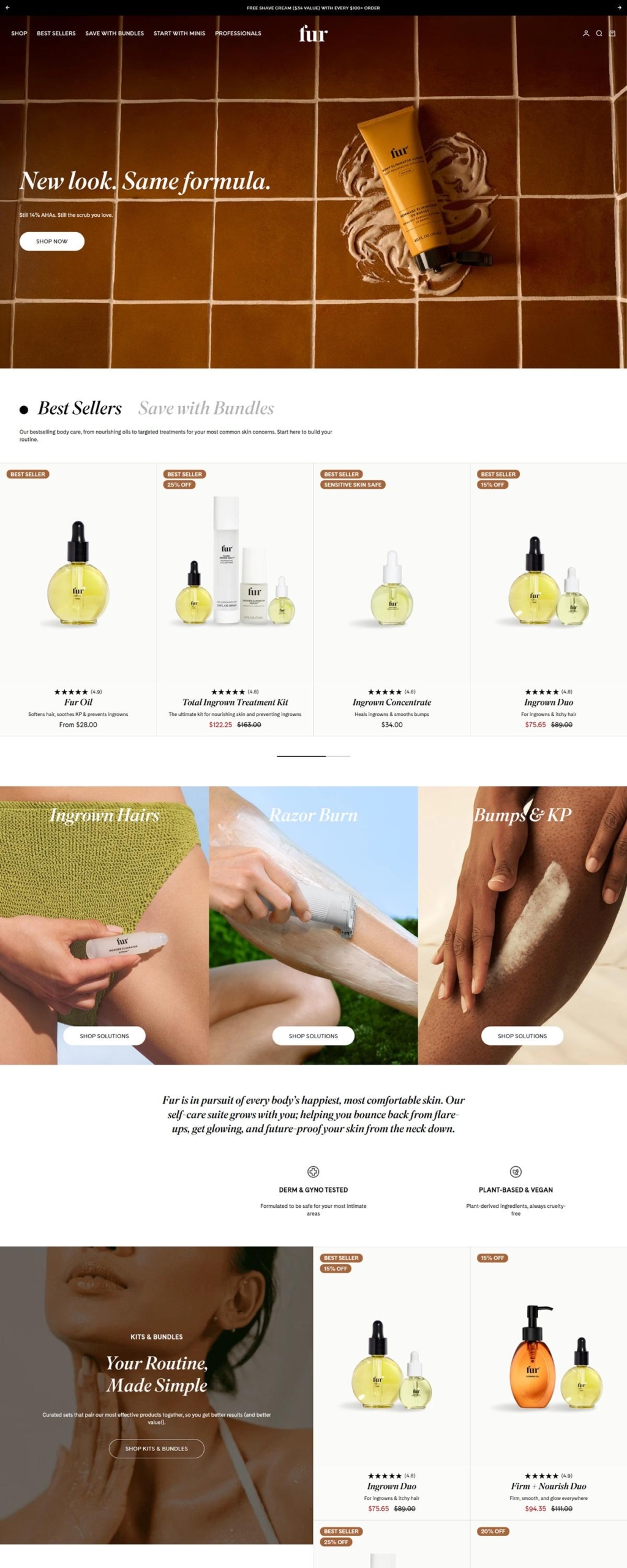 eCommerce website: Fur