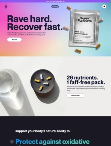 eCommerce website: Happy Tuesdays