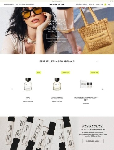 eCommerce website: Henry Rose