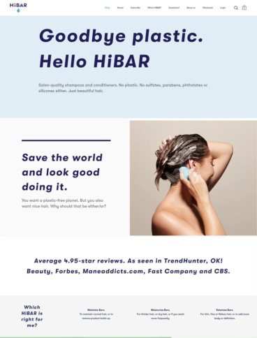 eCommerce website: HiBar