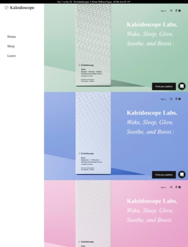 eCommerce website: Kaleidoscope Labs