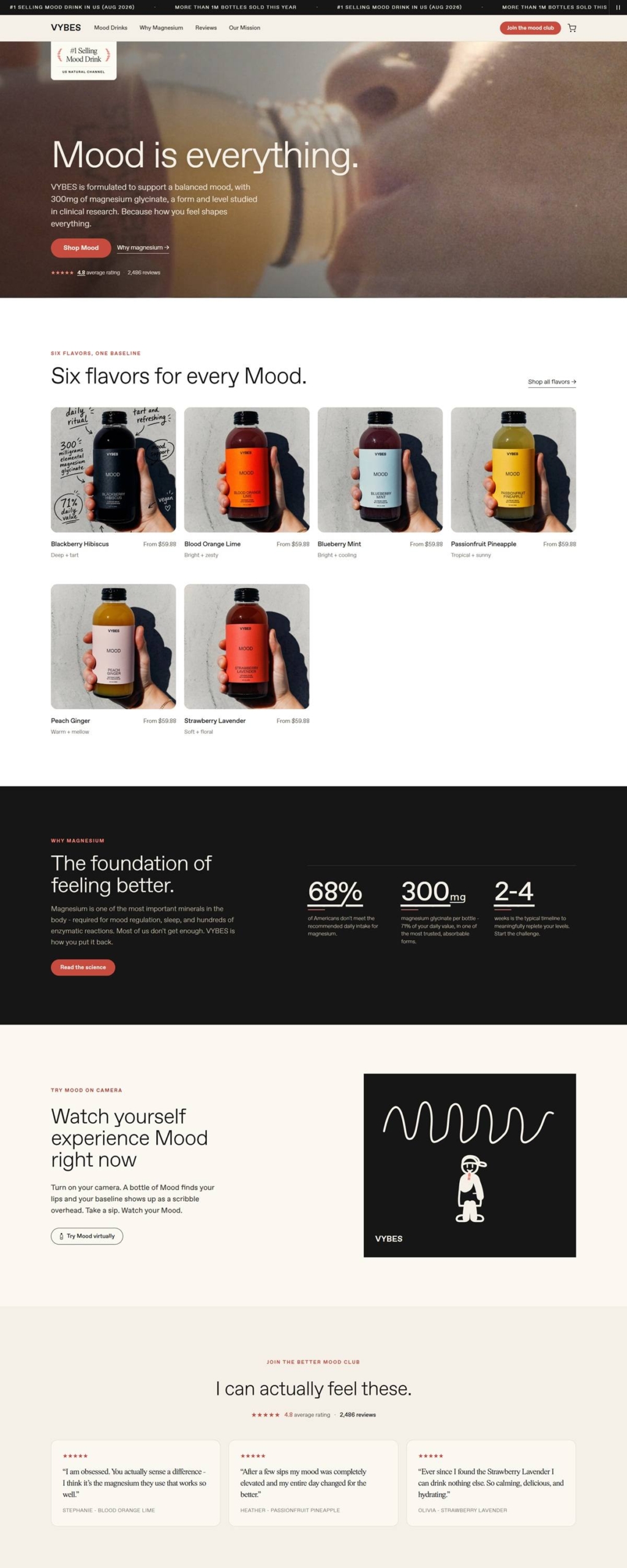 eCommerce website: VYBES