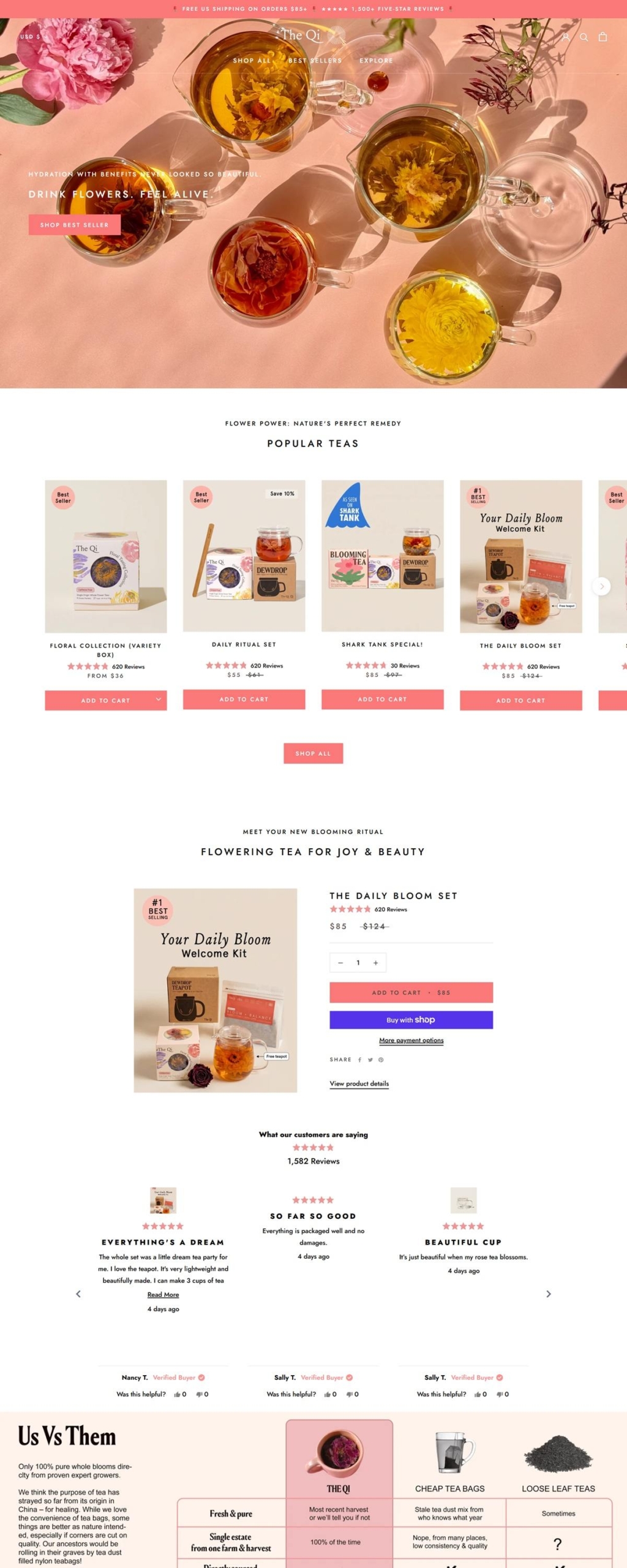 eCommerce website: The Qi