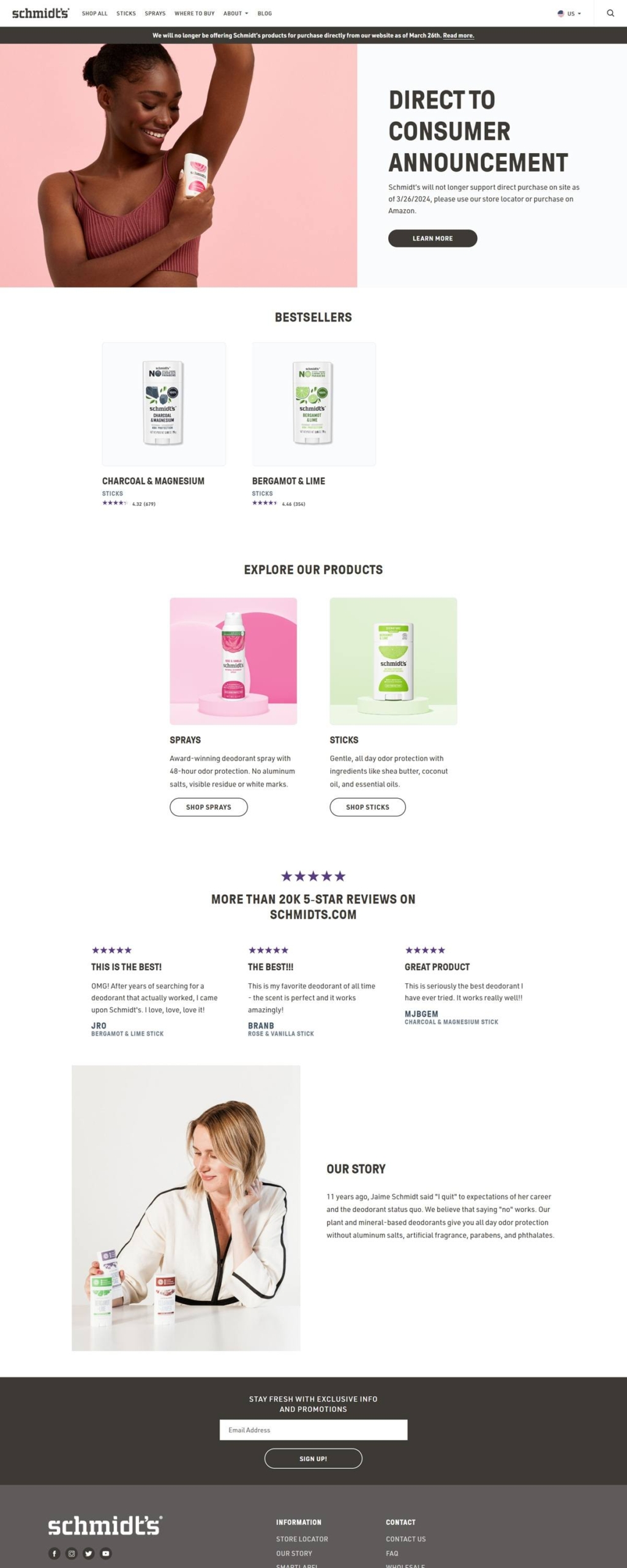 eCommerce website: Schmidt’s