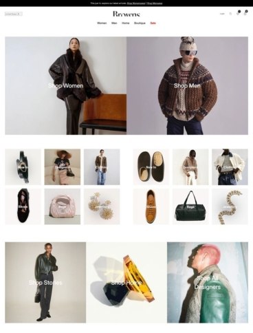 eCommerce website: Browns Fashion