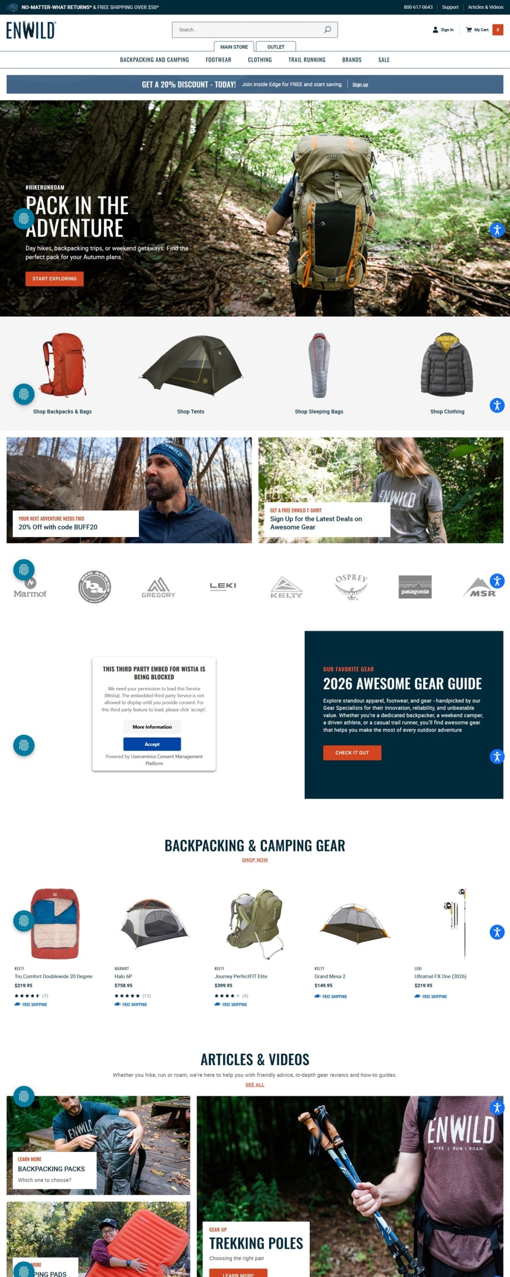 eCommerce website: Enwild