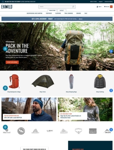 eCommerce website: Enwild